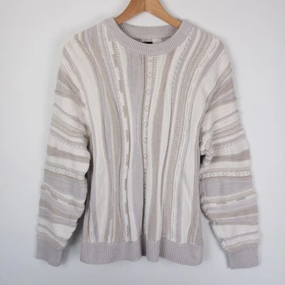 Suéter Abercrombie Mujer Mediano 38 Pecho Beige Tejido 3D Algodón Texturizado Neutro Foto 1 de 4