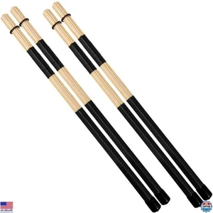 2 Paar Bambus Jazz Drumsticks, schwarze Punk Drumsticks für Jazz & Volksmusik - Bild 1 von 7
