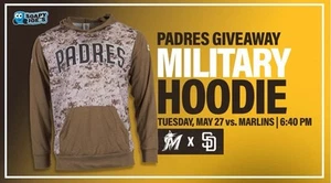 ๐ช *PRESALE* Size Medium San Diego Padres Military Hoodie SGA Giveaway 5/27/25 - Picture 1 of 2