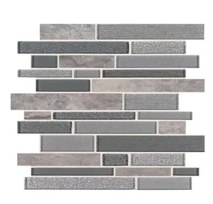 Mosaico montado en malla de vidrio/piedra MSI Smoky Alps entrelazado 12 pulgadas x 12 pulgadas - Imagen 1 de 3