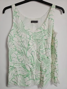 Mint Velvet Cream Green Overlay Camisole Blouse Size S - Picture 1 of 6