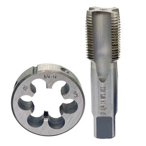 3/4"-14 NPS tap and die 3/4"-14 3/4"-18 HSS Tap And Die Set UNF Machine Threa... - Picture 1 of 8