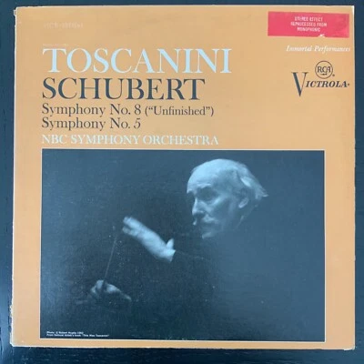 TOSCANINI-SCHUBERT-SYMPHONIES NOS.5 &8-ORIGINAL 1968 RCA VICTROLA VIC-1369 VINYL - Image 1 of 2