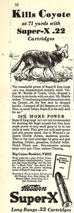 VINTAGE 1932 WESTERN SUPER-X .22 CARTRIDGE PRINT AD - Picture 1 of 1