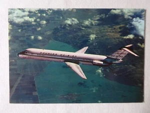 AK LUFTFAHRT AIRLINE POSTCARD DOUGLAS DC-9-40 N-896OU - Bild 1 von 3