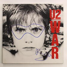 BONO U2 SIGNED AUTOGRAPH ALBUM VINYL RECORD W/ ORGINAL ART SKETCH WAR JSA COA