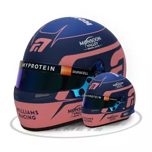 Autentico mini casco mezza scala da collezione Alex Albon F1 2024 Williams - Foto 1 di 6