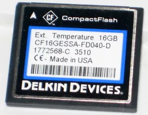 Delkin Devices 16GB Industrial COMPACTFLASH Memory Card CF16GESSA-FD040-D - Picture 1 of 1