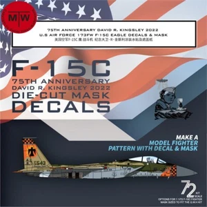1/72 F-15C Calcomanía Separación de Color Máscara Flexible para Gran Hobby Pared Modelo L7205 - Imagen 1 de 6