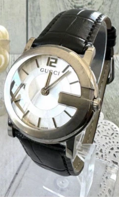 GUCCI watch 101J silver white [rare] - Image 1 of 4