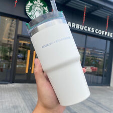 Starbucks + Stanley White Cream Stainless Steel Straw Cup 20oz Tumbler Car Cup