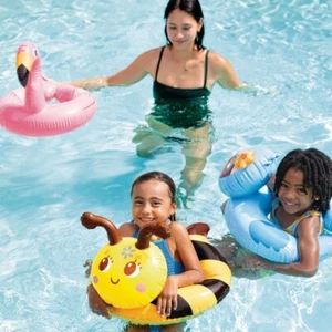 Swimming Pool Rubber Swim Ring Kids Childrens Inflatable Float Aid 3-6Y PARTY - Picture 1 of 16