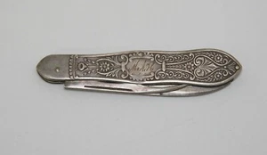 Antique Ladies Wm. Rogers & Son AA Sterling Silver Fruit Knife With Seed / Pit P - Picture 1 of 5