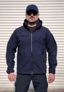 Jacket waterproof windproof Soft Shell UKR-TEC Blue size, 48-56 - Picture 1 of 6