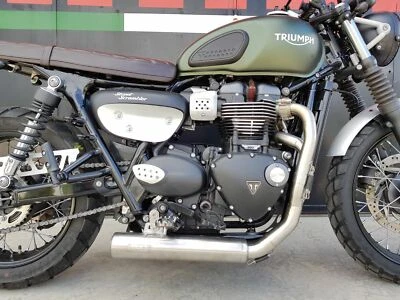 Triumph Street Scrambler 2017-2019 MassMoto Impianto Scarico Completo 2in1 Foto 1 de 4