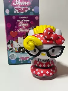 KIDROBOT 2020 TIME TO SHINE HELLO KITTY ROCKABILLY NERD SANRIO DESIGNER ART TOY - Picture 1 of 4