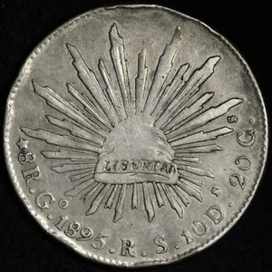 1895 Mexico F.Z. 10. Ds. 20Gs 8 Reales REPUBLICA MEXICANA CHOICE E368 AHK - Picture 1 of 2