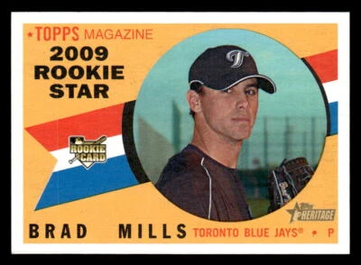2009 Topps Heritage  Brad Mills #523 Toronto Blue Jays Baseball Card - Image 1 of 2
