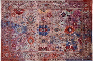 5' 7" X 8' 4" Transitional Heriz Serapi Hand Knotted Wool Rug - Q22998 - Picture 1 of 9