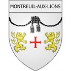 Montreuil-aux-Lions 02 ville Stickers blason autocollant adhésif Taille:12 cm