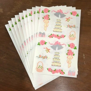 10 pegatinas de boda de la señora Grossmans 1993 ramo de flores campanas regalos - Imagen 1 de 7