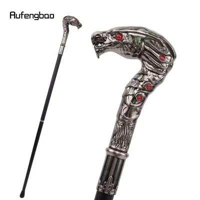 Antique Designer Red-eyed Snake Handle Vintage Walking Cane  Walking Stick Men's - Image 1 of 4
