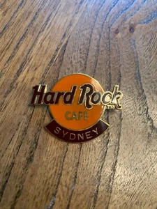 Vintage Hard Rock Cafe Logo Pin- SYDNEY- RARE- Orange Circle Logo - Picture 1 of 2