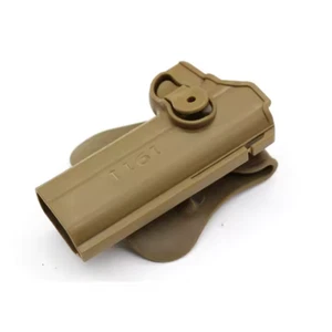 Tactical 1911 Belt Paddle Holster in Black Tan Nylon Waist Holster - Picture 1 of 2