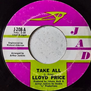 Lloyd Price - Take All / Luv Luv Luv - US Import 7" - Picture 1 of 4