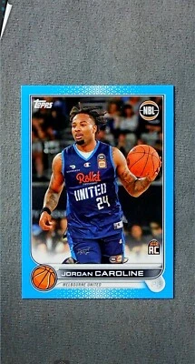 2022-23 Topps NBL Blue #42 Jordan Caroline RC Melbourne United - Image 1 of 2