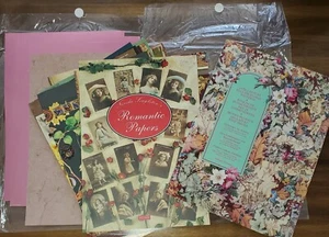 Craft Paper Book 18th-Centry English Floral Pattern Gift Wrap Romantic Scrapbook - Picture 1 of 18