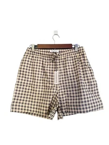 WeWoreWhat NWT Cotton Boxer Short in Gingham print size medium High Rise - Picture 1 of 8
