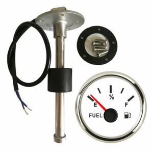 fuel level gauge with 6.5inch 165mm sender 0-30 ohms 12/24V for car marine white - Bild 1 von 8