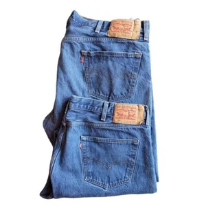 Set of 2 Pairs of Mens Levis 501 Straight Leg Waterless Premium Jeans W46 L34 - Picture 1 of 13