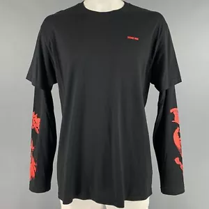 GIVENCHY Größe XL Schwarz Rot Grafik Baumwolle Langärmeliges - Bild 1 von 9