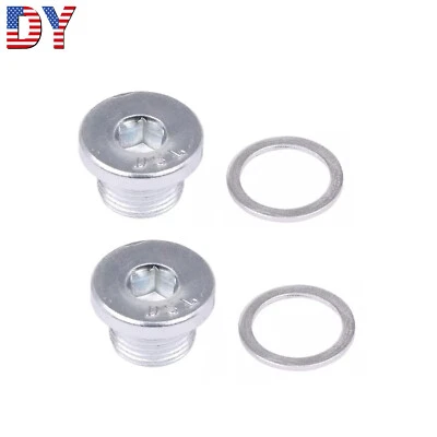 2x Tapón de drenaje de aceite de motor con junta para 03-17 Porsche Cayenne Cayman 900219 02031 Foto 1 de 4