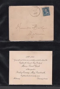 USA 1897 COVER FROM MERCER PA INVITE FOR 18th ANNUAL MERCER SOCIAL CIRCLE - Picture 1 of 1