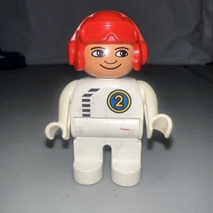 Lego Group Vintage Duplo #4555 Formula One Driver Rare Red Blue 2 Circle Number - Picture 1 of 5