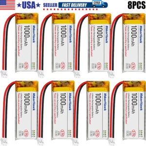 8Pcs 3.7V 1000mAh LiPo Battery Rechargeable 1S 3C JST Plug for Electronic Devic - Picture 1 of 8