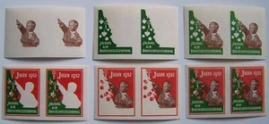 Denmark - 6 pairs Proofs Julen 1952 MNH imperforated - Picture 1 of 1