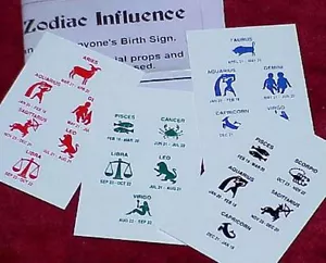 Zodiac Divination -- pocket packet mentalism trick that fools 'em!! TMGS - Picture 1 of 1