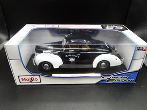 Maisto Spec Edit 1939 Ford Deluxe State Police Car Die Cast 1:18 NEW! - Picture 1 of 3