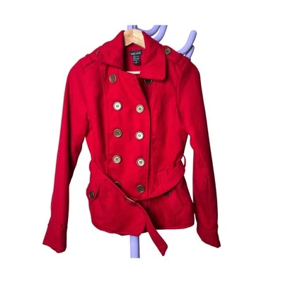 Chaqueta de mujer Wet Seal 100 % poliéster chaqueta chaquetón roja junior pequeña Foto 1 de 4
