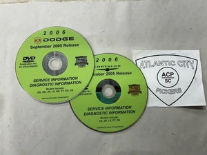 2006 DODGE SERVICE MANUAL SEPTEMBER 2005 RELEASE - 2 DVD SET - Picture 1 of 1