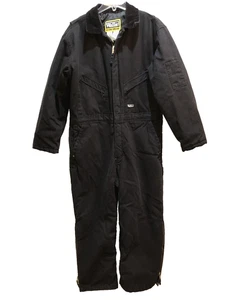 Walls Workwear Mens Large Reg 42 44 Chest Vintage Insulated Coveralls Black - Picture 1 of 12