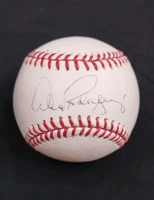 JSA ALEX RODRIGUEZ SIGNED FINAL SEASON AT YANKEE STADIUM LOGO BASEBALL A-ROD - Image 1 of 4