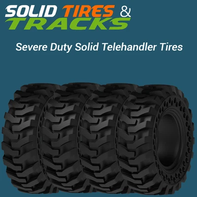 Neumáticos manipuladores telescópicos sólidos 1300-24 4 + llantas 1300x24 para Gradall Gehl Genie Lull CAT Foto 1 de 4