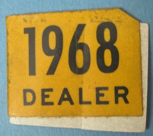 1968 Delaware Nummernschild HÄNDLER Aufkleber - Bild 1 von 1