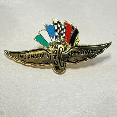 Indianapolis Motor Speedway IMS Lapel Pin Enamel Winged Wheel Indy 500 Racing - Image 1 of 4