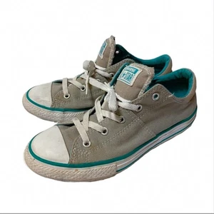 Converse Chuck Taylor Grey Blue All Star Low Top Womens Lace Up Sneakers - Picture 1 of 11